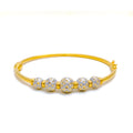 gold-Bright Starry Bangle Bracelet 