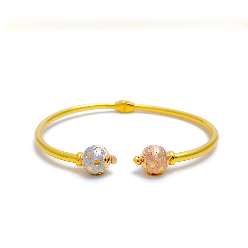 gold-noble-dual-color-dotted-bangle-bracelet