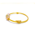 gold-Sophisticated Disco Orb Bangle Bracelet
