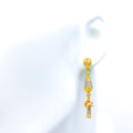 Two-Tone Tassel 22k Gold Earrings