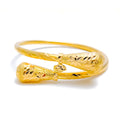 21k-gold-Elevated Overlapping Bangle Bracelet 
