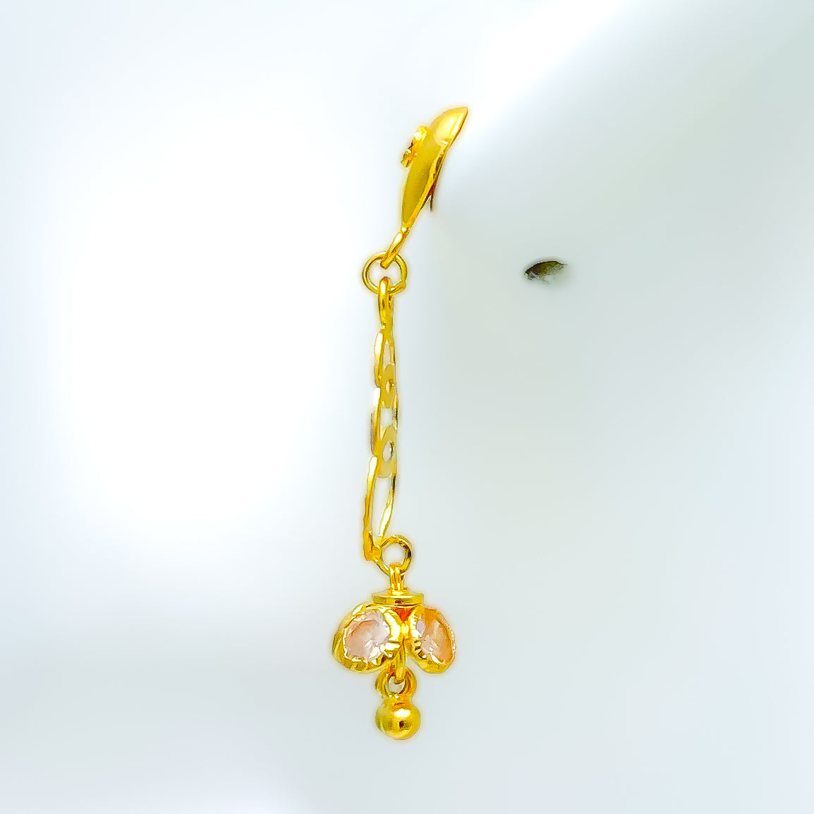 Manufacturer of Ladies 916 gold designer round earring -lfe275 | Jewelxy -  147892