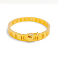 21k-gold-Impressive Roman Number Bangle Bracelet