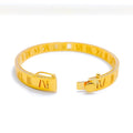 21k-gold-Special Numerical CZ Bangle Bracelet 