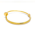 21k-gold-Reflective CZ Nail Bangle Bracelet 