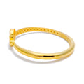 21k-gold-High Finish Honeycomb CZ Bangle Bracelet 