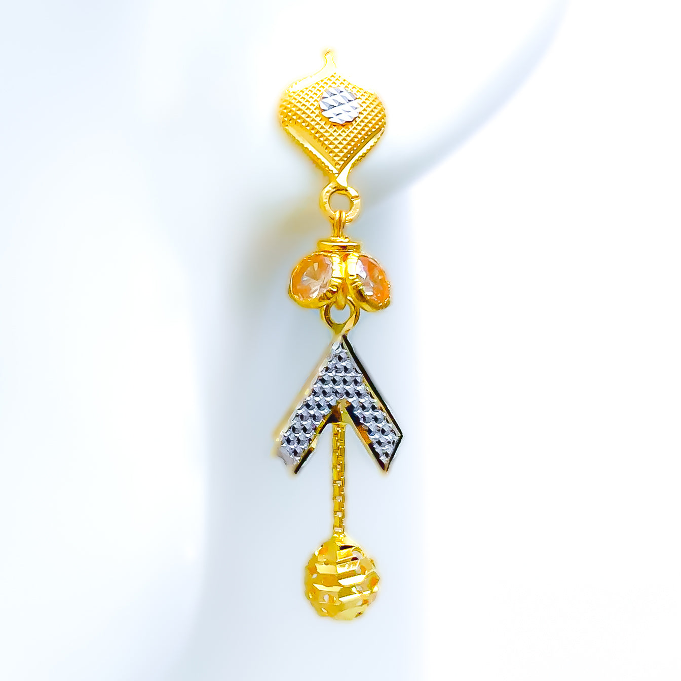 Dangle Earrings, Womens Fancy Sparkling cz Golden Circle Drop Earrings –  Blingschlingers Jewelry