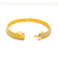 21k-gold-Iconic Alternating CZ Bangle Bracelet   