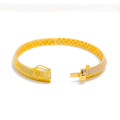 21k-gold-Dazzling Dotted CZ Bangle bracelet 