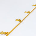 22k-gold-Reflective Dangling Moon Bracelet 