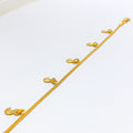 22k-gold-Reflective Dangling Moon Bracelet 