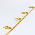 22k-gold-Modest Alternating Open Heart Bracelet