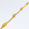 22k-gold-Attractive Slender Bead Bracelet