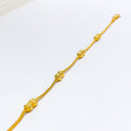 22k-gold-Attractive Slender Bead Bracelet