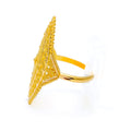 22k-gold-Jazzy Elongated Beaded Ring 