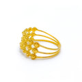 22k-gold-Lovely Triple Layered Flower Ring