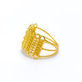 22k-gold-Shiny Graceful Floral Ring 