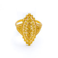 22k-gold-Gorgeous Opulent Elongated Ring