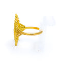 22k-gold-Gorgeous Opulent Elongated Ring