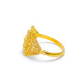 22k-gold-Charming Paisley Beaded Ring