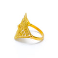 22k-gold-Delightful Floral Beaded Ring