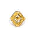 22k-gold-Classic Dual Tone Decorative Ring 