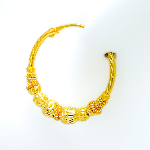 22k-gold-Upscale Evergreen Bali Earrings