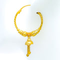 22k-gold-Graceful Dangling Bali Earrings
