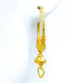 22k-gold-Intricate Hanging Heart Bali Earrings