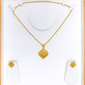 Intricate Traditional Reflective 22k Gold Pendant Set