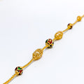 22k-gold-Evergreen Alternating Meenakari Bracelet 