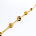 22k-gold-Striking Multi Bead Bracelet 