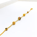 22k-gold-Striking Multi Bead Bracelet 