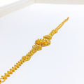 22k-gold-Gorgeous Elevated Flower Bracelet 
