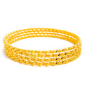 Opulent Stylish Rope 21k Gold Bangles