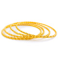 Opulent Stylish Rope 21k Gold Bangles