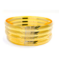 Upscale Shimmering 21k Gold Bangle Set