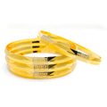 Upscale Shimmering 21k Gold Bangle Set