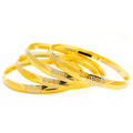 Upscale Shimmering 21k Gold Bangle Set