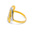 22k-gold-Charming Entwined Dual Heart Ring 