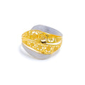 22k-gold-Evergreen Beaded Flower Ring 