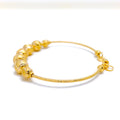 22k-gold-Reflective Striped Bangle Bracelet  