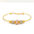 22k-gold-Magnificent Dotted Bangle Bracelet  