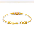 22k-gold-Magnificent Dotted Bangle Bracelet  