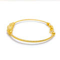 22k-gold-Classic Textured Bangle Bracelet  