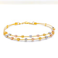 22k-gold-Trendy Twin Layered Bangle Bracelet  