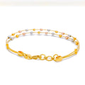 22k-gold-Trendy Twin Layered Bangle Bracelet  