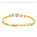 22k-gold-Delightful Polka dot Flexi Bangle Bracelet  