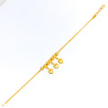 Elegant Hanging Heart 22k Gold Bracelet