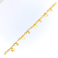 Chic Geometric Charm 22k Gold Bracelet